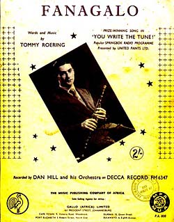 Original Sheet Music of Fanagalo