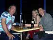 David Marks, Belinda Harwood and&nbsp;Greig Coetzee at the Blue Bottles